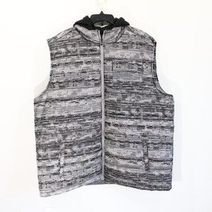 Ecko Unltd Puffer Vest Mens 3XL NEW Hooded Pockets Logo